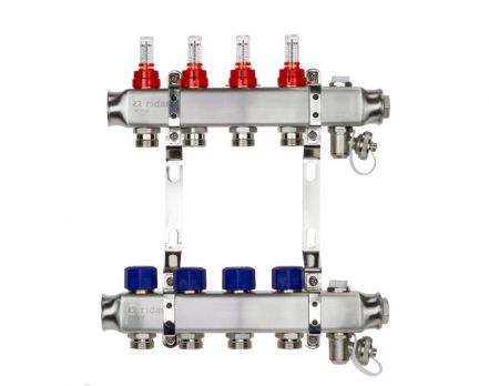 Ridan 088U0959R - Комплект коллекторов SSM-9RF set с расходомерами и кронштейнами, 9 контуров