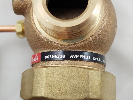 Danfoss 003H6114 - DPR Регулятор перепада давлений Ду20 Ру25 Kvs6,3 0,3-2,0 резьбовой для установки на подающем трубопроводе 003H6328