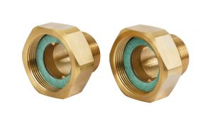 Danfoss 065B2007 - Приварные фитинги для VM2, Ду50, Ру25, материалы: патрубок - нержавеющая сталь, гайка - латунь CW617N