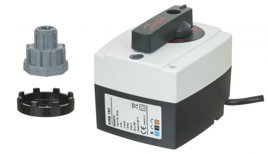 Danfoss 082H0218 - Электрический привод для поворотных клапанов HRB,HRE,HFE тип AMB 162 с импульсным сигналом управления, 5 НМ 24 Вольт , скорость перемещения - 120 секунд на 90° , с концевым выключателем