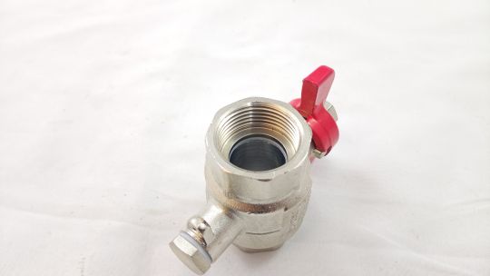 Danfoss 187F0592 - Кран шар/Dn20/для монт термодатчика хром
