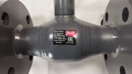 Danfoss 065N9624 - JIP Standard FF Кран шаровой фланцевый Ду40 Ру16 Тмакс=150С с рукояткой