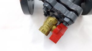 Danfoss 065B7727 - Фильтр сетчатый FVF Ду20 со сливным краном, чугун, фланцевый, Ру16