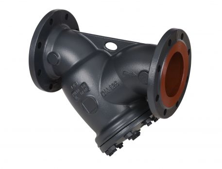 Danfoss 065B7750 - Фильтр сетчатый FVF Ду150 с пробкой, чугун, фланцевый, Ру16