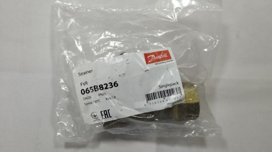 Danfoss 065B8236 - FVR Фильтр сетчатый Ду20 Ру25; Резьбовой, с пробкой; Корпус: Латунь CW602N