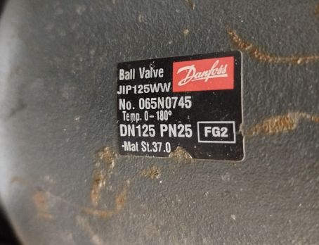 065N0745G Danfoss DN125 Кран шаровой с рукояткой под приварку