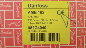 082G4040 Электропривод AMB 162 для поворотного клапана, 230 В, мощность 3,5 Вт, управление 3-позиционным сигналом, перемещение штока 670 с/мм