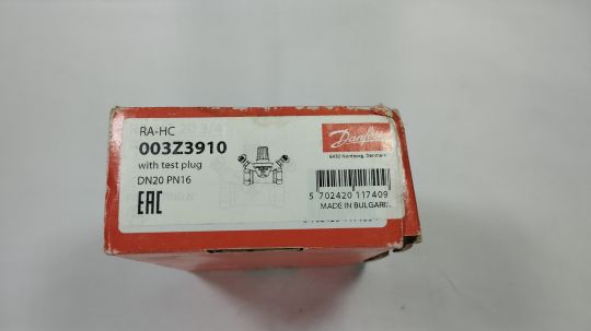 003Z3910 Клапан-регулятор температуры RA-HC RA-HC Ду 20 Kvs 4,3 м3/ч Danfoss