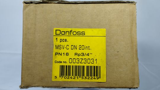 Клапан балансировочный Danfoss MSV-C 3/4″ Ду20 ручной без ниппелей 003Z3031