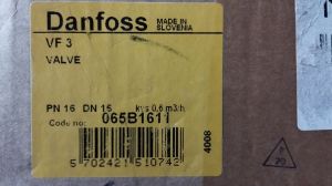 065B1611 Регулирующий клапан VF3, Ду 15 Kvs=0.63, Danfoss 065Z0251