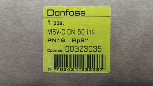 003Z3035 Ручной балансировочный клапан Danfoss MSV-C без изм. ниппелей, Ду 50, 2"