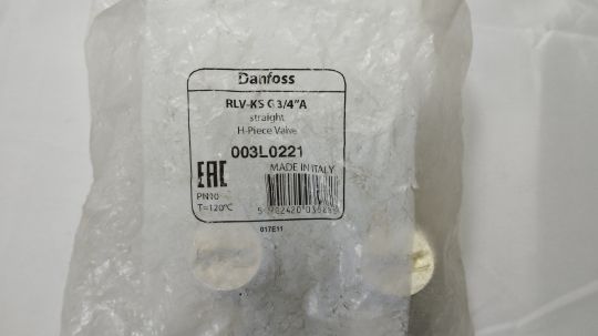 003L0221 Клапан запорно-присоединительный радиаторный RLV-KS, kvs 1,3 м3/ч, Py 10 бар, Тмакс 120°C, прямой, межосевое расстояние 50 мм