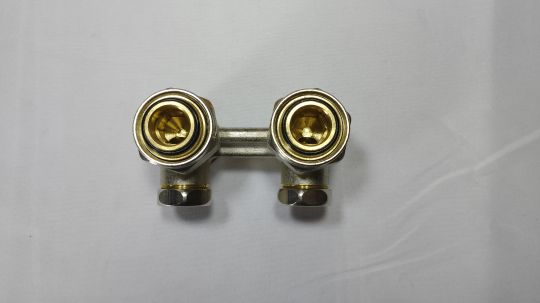 003L0221 Клапан запорно-присоединительный радиаторный RLV-KS, kvs 1,3 м3/ч, Py 10 бар, Тмакс 120°C, прямой, межосевое расстояние 50 мм