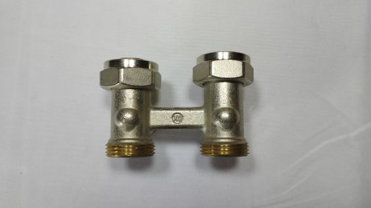 003L0221 Клапан запорно-присоединительный радиаторный RLV-KS, kvs 1,3 м3/ч, Py 10 бар, Тмакс 120°C, прямой, межосевое расстояние 50 мм