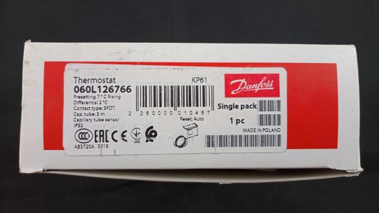 060L126766 DANFOSS ТЕРМОСТАТ КАПИЛЛЯРНЫЙ KP61 3m