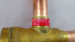 020-1020 Клапан обратный, тип NRV 22S, -50 - 140 °C, 46 бар, KVS 8,500 м3/ч, 22 мм, под пайку, ODF, угловой корпус