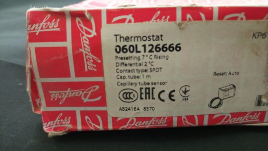 060L126666 Реле температуры электроконтактный термостат Danfoss KP61-1