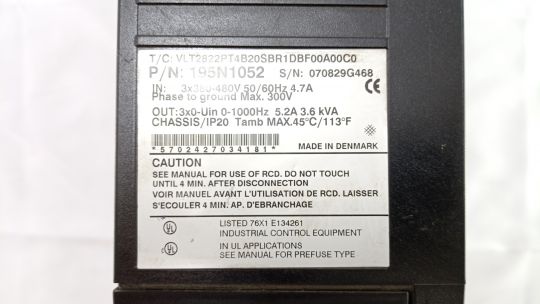 195N1052 Частотный Преобразователь VLT 2822  3,6 kVt