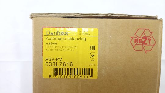 003L7616 Балансировочный клапан Danfoss ASV-PV 32