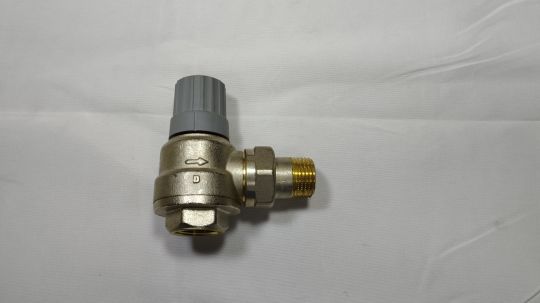 013G3383 Клапан RA-G 15 для однотрубной системы, Ду 15 мм, Kv 0,48-1,4 м3/ч, kvs 2,06 м3/ч, Py 10 бар, Тмакс 120°C, стандарт D, угловой вертикальный
