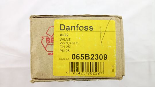 065B2309 Клапан регулирующий 2-х ходовой Danfoss VIG(VG) Ду 25 Kv 8.0, 1 1/4"НР/НР (новый вариант 065B0776)