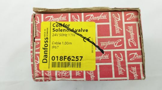 018F6257 Катушка с высоким классом защиты для клапанов серии B BE024AS Danfoss 24 В, 50 Гц, мощность 10 Вт
