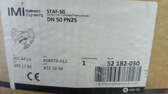 TOUR ANDERSSON IMI Клапан балансировочный Ду50 STAF-SG 52 182-050