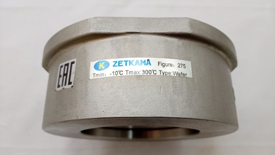 Клапан обратный пружинный Zetkama 275I Ду100 Ру40 межфланцевый
