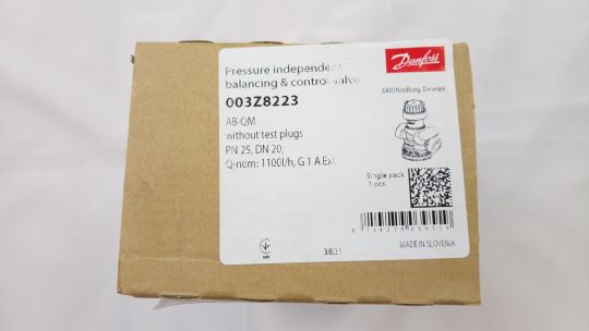 003Z8223 Danfoss AB-QM Балансировочный клапан DN20 PN25 комбинированный без измерительных ниппелей нар. резьба, аналог 003Z8243 