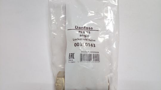 Danfoss RLV-15 1/2 003L0143 Клапан ручной запорный угловой никелированный