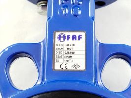 Затвор дисковый поворотный FAF DN 100 Valve 3500 DN 100 PN 16 межфланцевый из чугуна EPDM с рукояткой 920160408