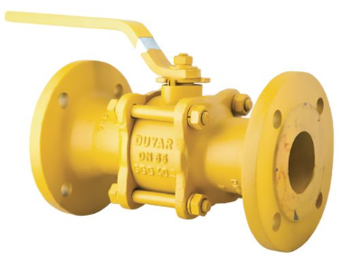 DUYAR T-0710 DN65 PN25 Кран шаровой газовый фланцевый 2хкорпусный