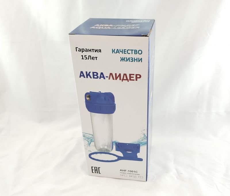 Колба магистрального фильтра для холодной воды 3/4" SLIM LINE Аква-Лидер AHF-1001C