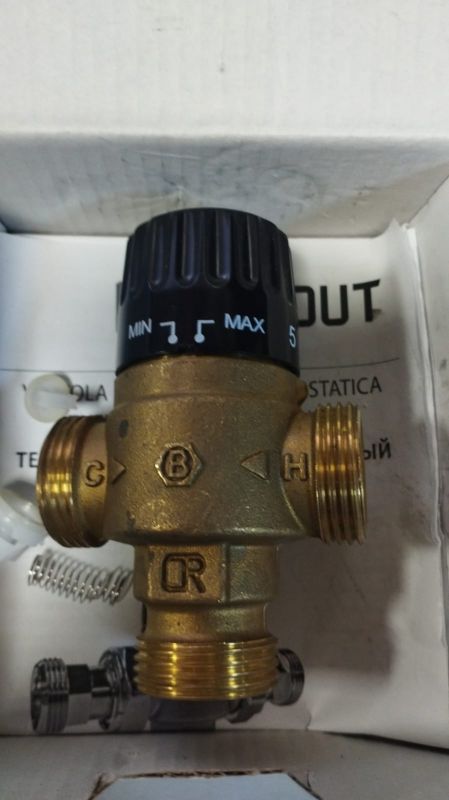 Термостатический смесительный клапан STOUT 3/4 НР, 30-65°С, KV 1.8 SVM-0125-186520 RG008TIGGRRJBK